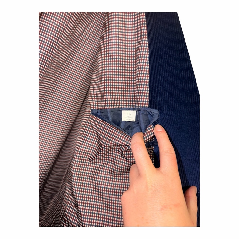 Saddlebred Men's Navy Corduroy Blazer - Classic Tailored Jacket - Picture 5 of 6